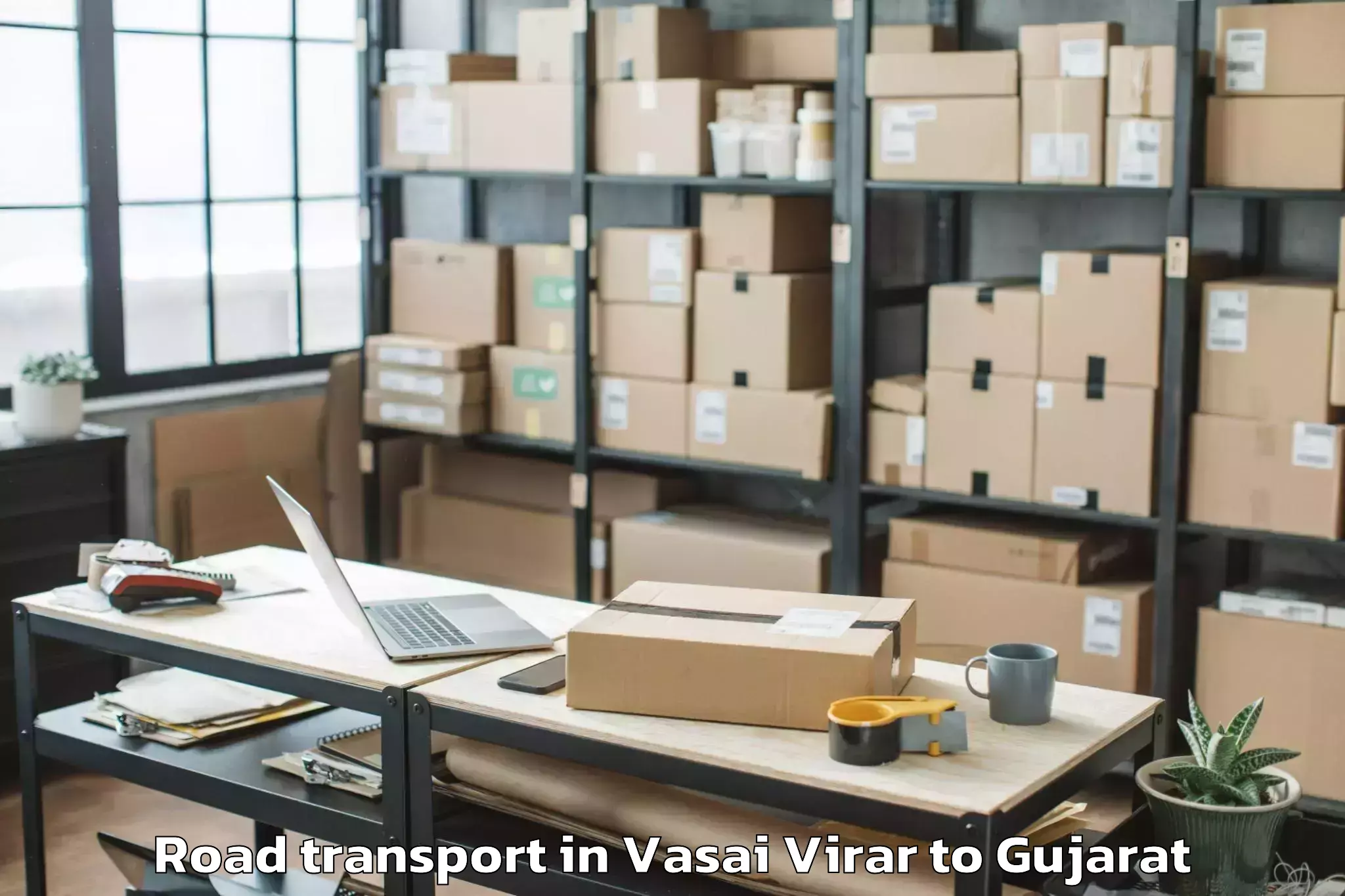 Top Vasai Virar to Visnagar Road Transport Available